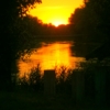 Закат у реки "Тихая сосна"