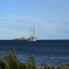 Берег Финского залива в Кронштдате
