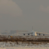 Аэропорт в морозной дымке