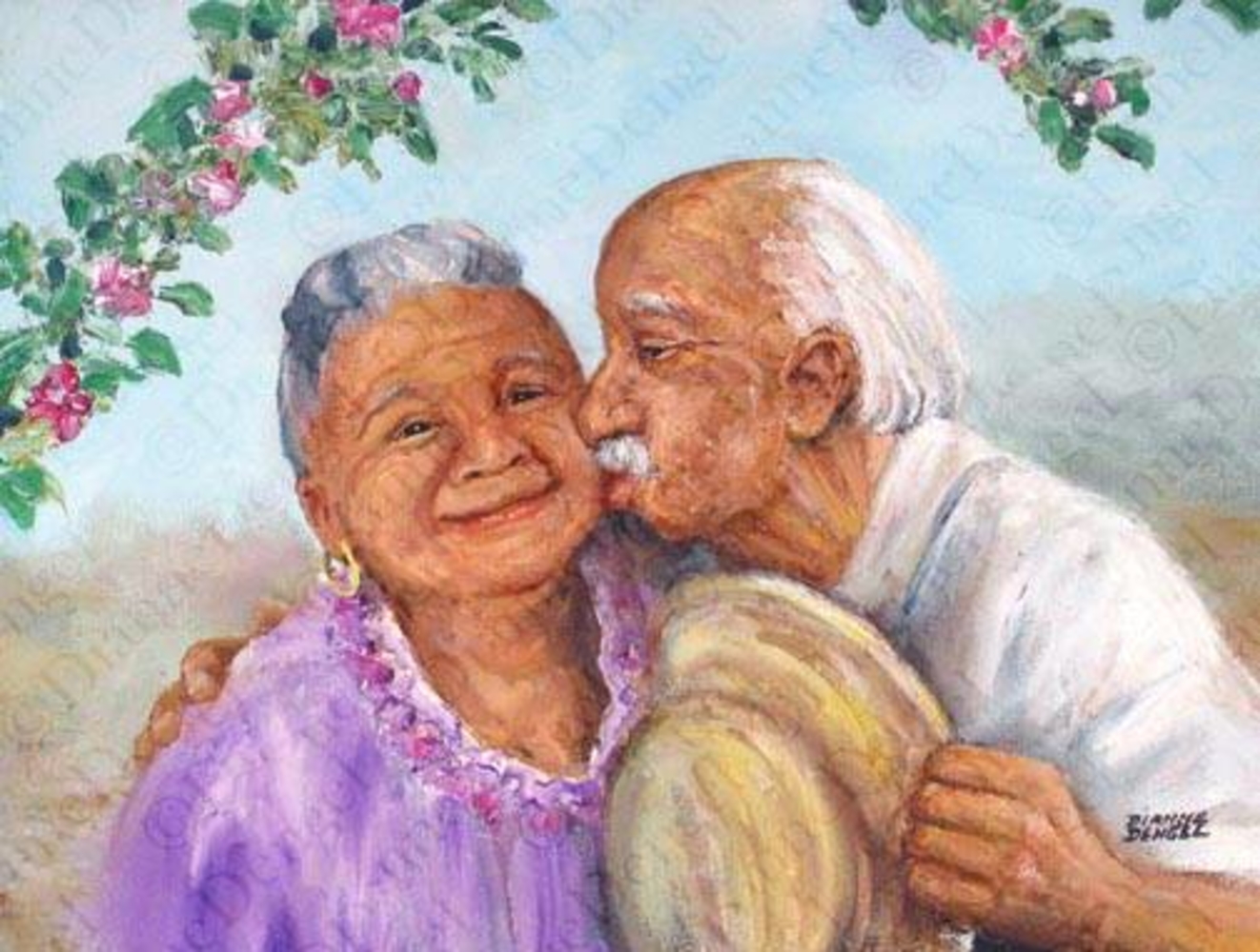 Мои бабушка и дедушка живут на окраине. Художник Dianne Dengel бабушки и дедушки. Рисунок ко Дню пожилого человека. Картина ко Дню пожилого человека. Пожилые люди в живописи.