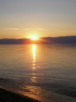 Закат  на острове  Ольхон
