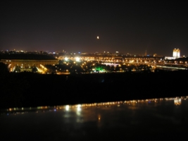 вид на ночную Москву