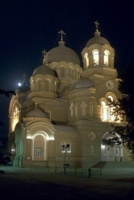 Екатерининский храм ночью.