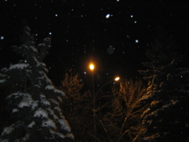 Ночь, улица и снег