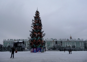 Новогодняя Дворцовая площадь