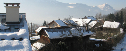 Зимнее утро в Альпах