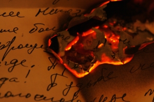 сожженное письмо