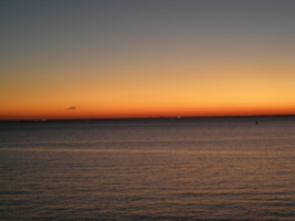 закат на заливе