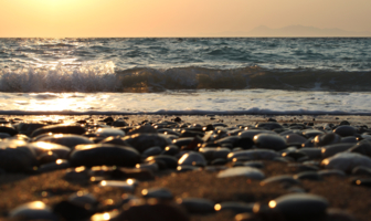 Закат на Эгейском море.