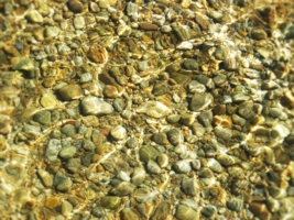 камни в холодной воде