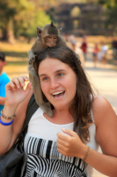 туристка с обезьянкой