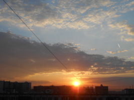 Восход солнца в Москве