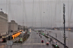 Москва. Андреевский мост. Дождливая зима.
