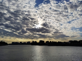 Закат на реке Кубань