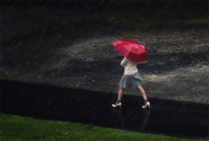 "Дефиле" под дождем