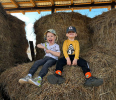 На сеновале