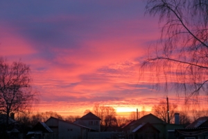 Сиреневый рассвет.