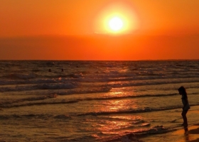 Закат на море