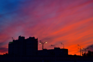 Багровый закат