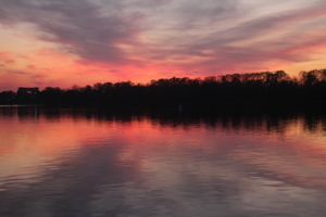 закат в багровых тонах