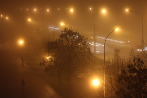 Мгла над вечерним городом