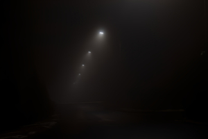 Туман. Свет фонарей