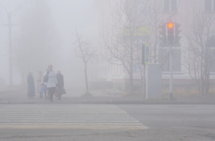 В густом тумане городском