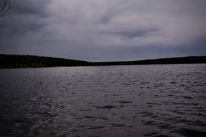 Дождливая погода на Верхневыксунском пруду