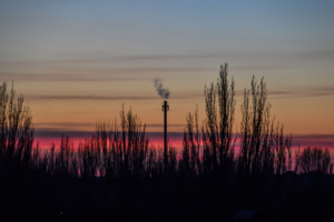 Дымок на закате