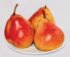 лежит груша, которую можно скушать...