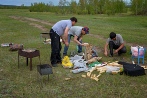 Как здорова пожарить на природе шашлычки