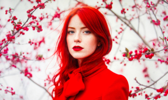 Девушка в красном