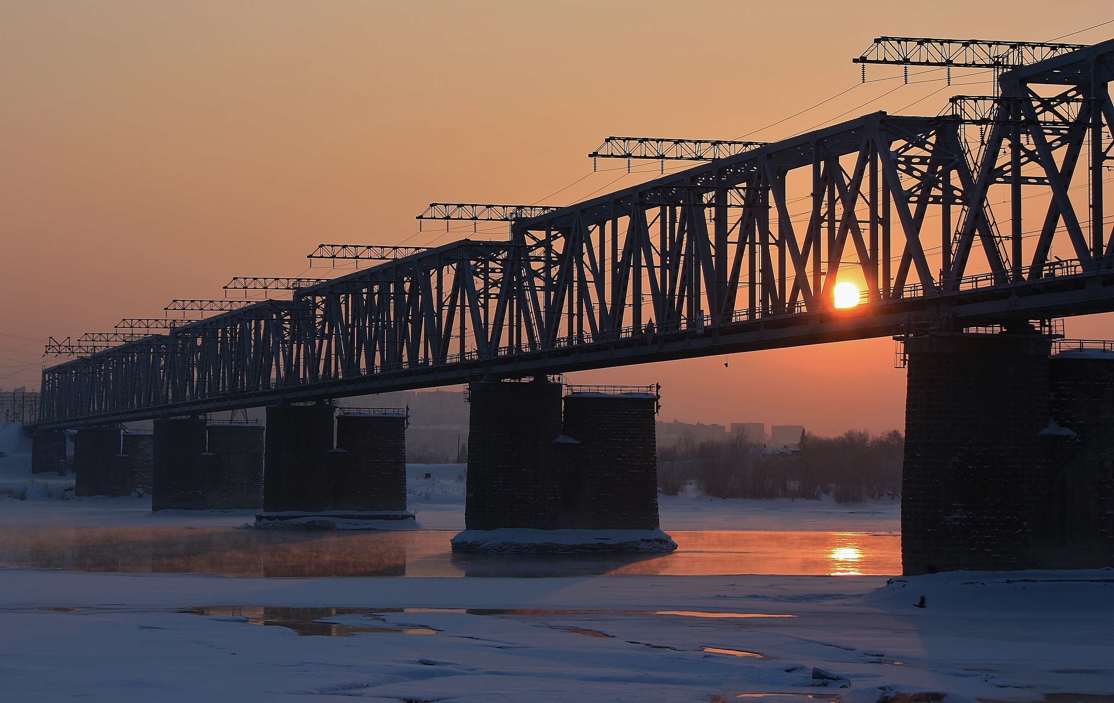 фото железнодорожный мост новосибирск