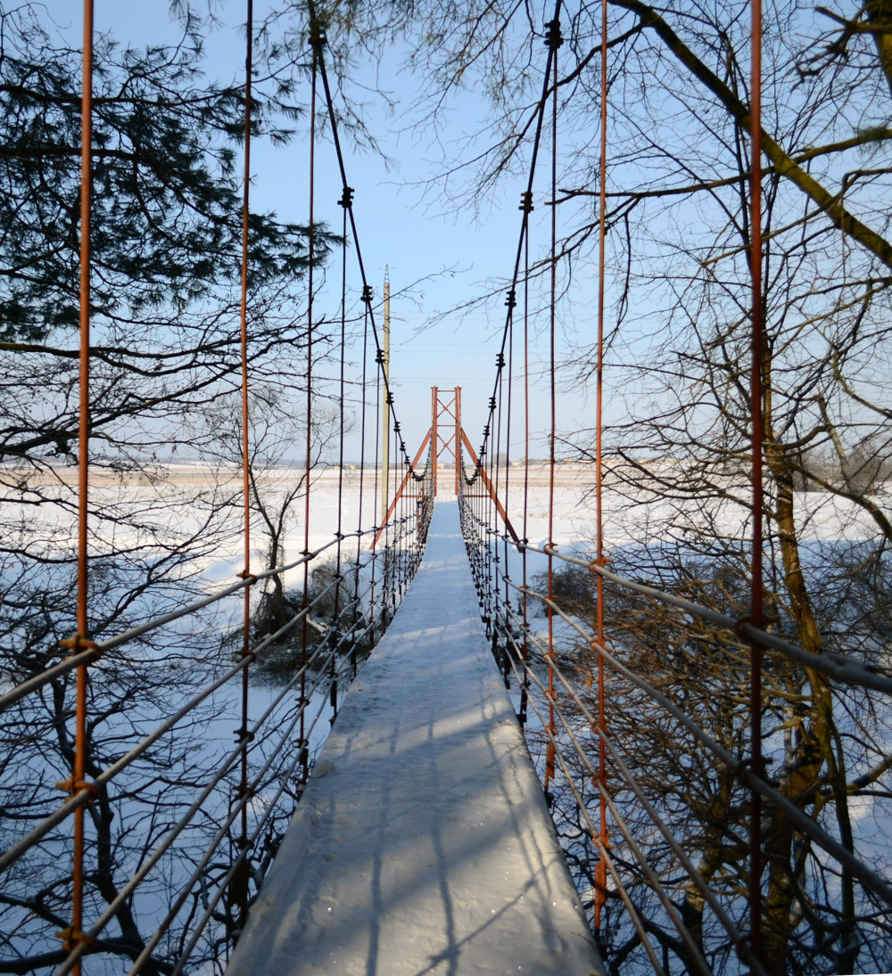 Подвесной мост в людиново