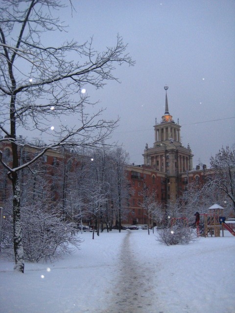 Санкт-Петребург в снегу