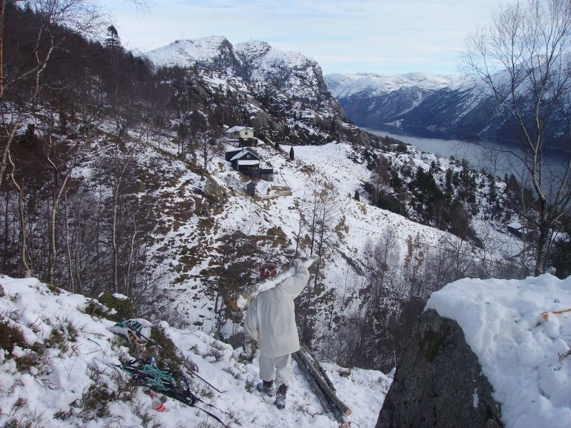 зима в Норвежской деревне