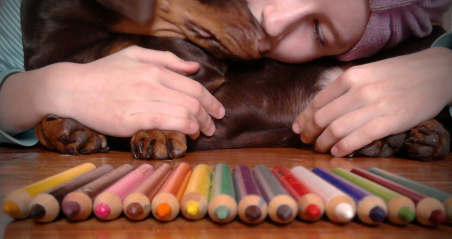 собаки тоже умеют рисовать