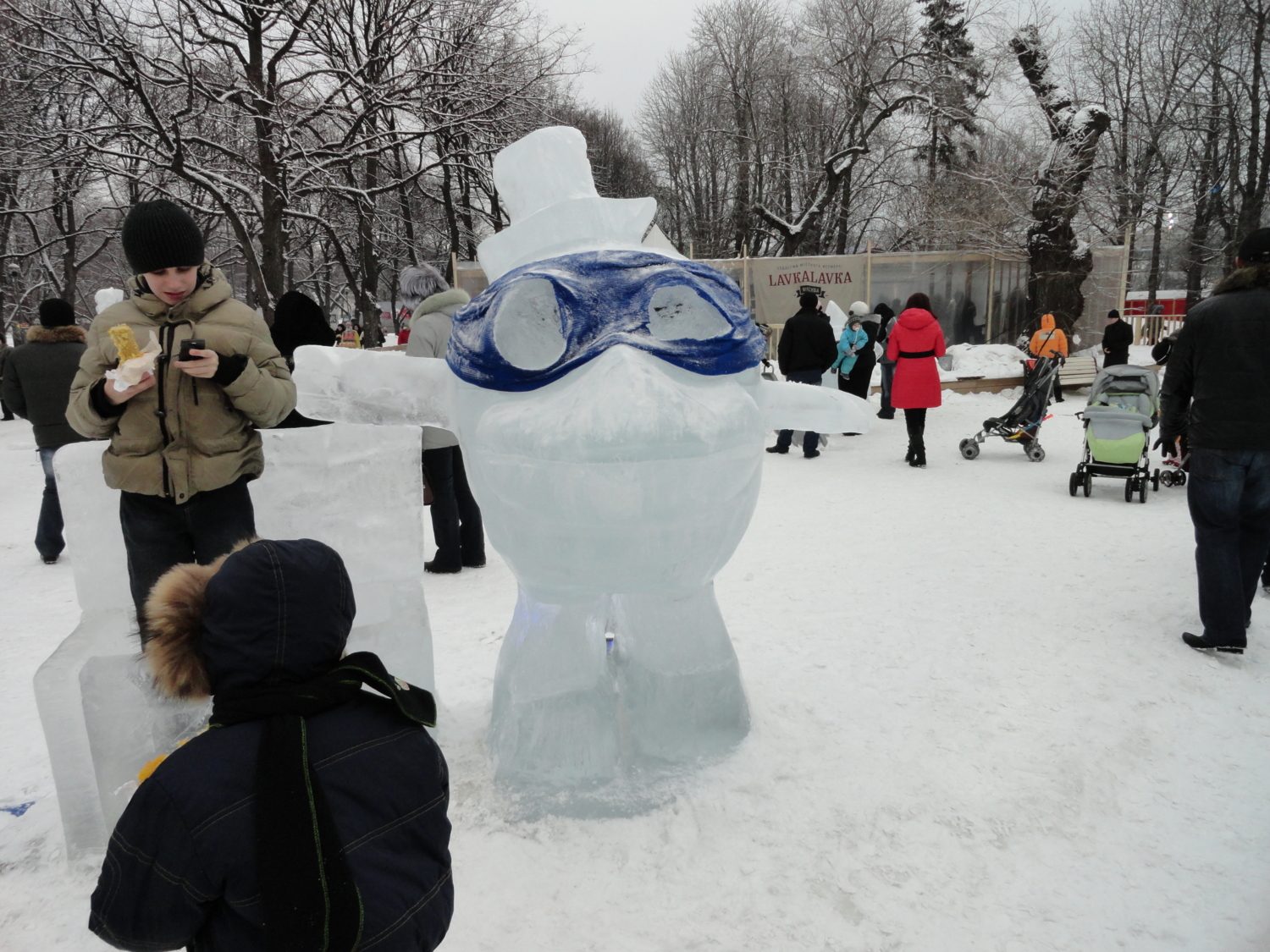 На выставке ледовых фигур в ЦПКо