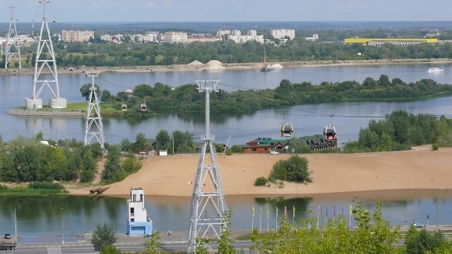 Канатная дорога через р. Волга