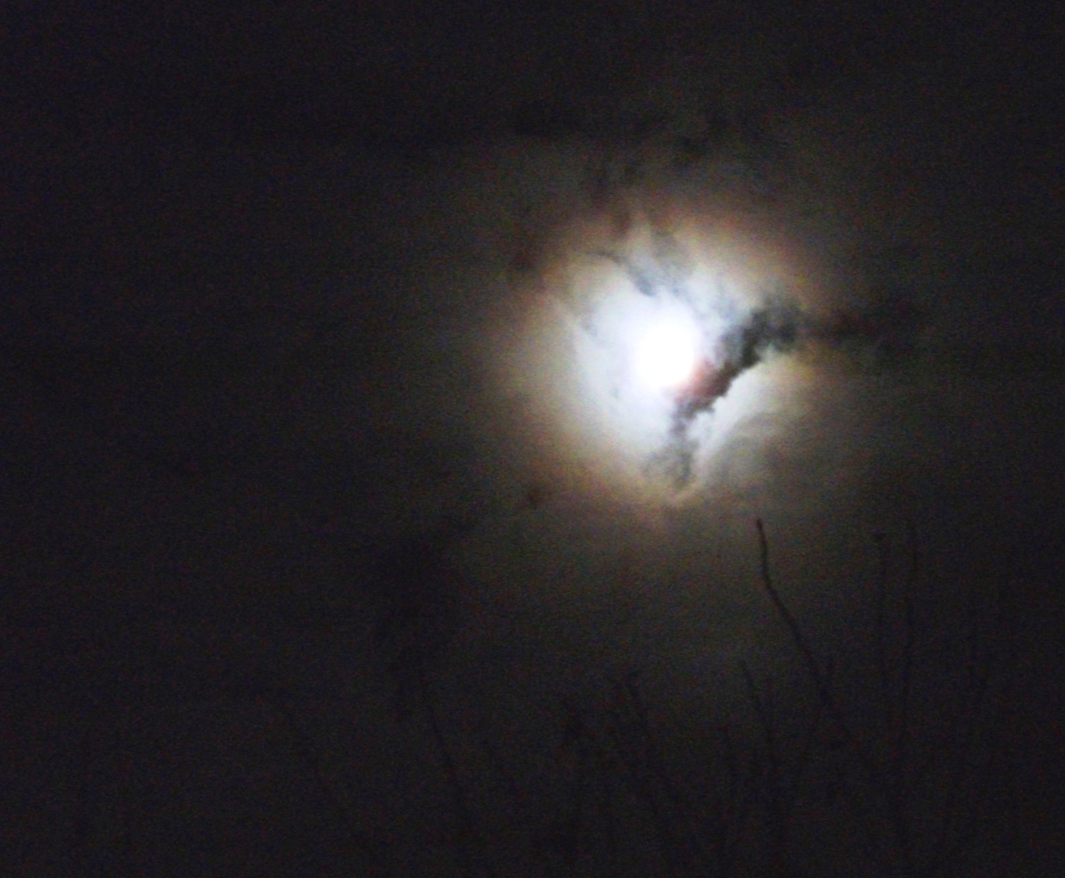 Ночь, луна...и облака.