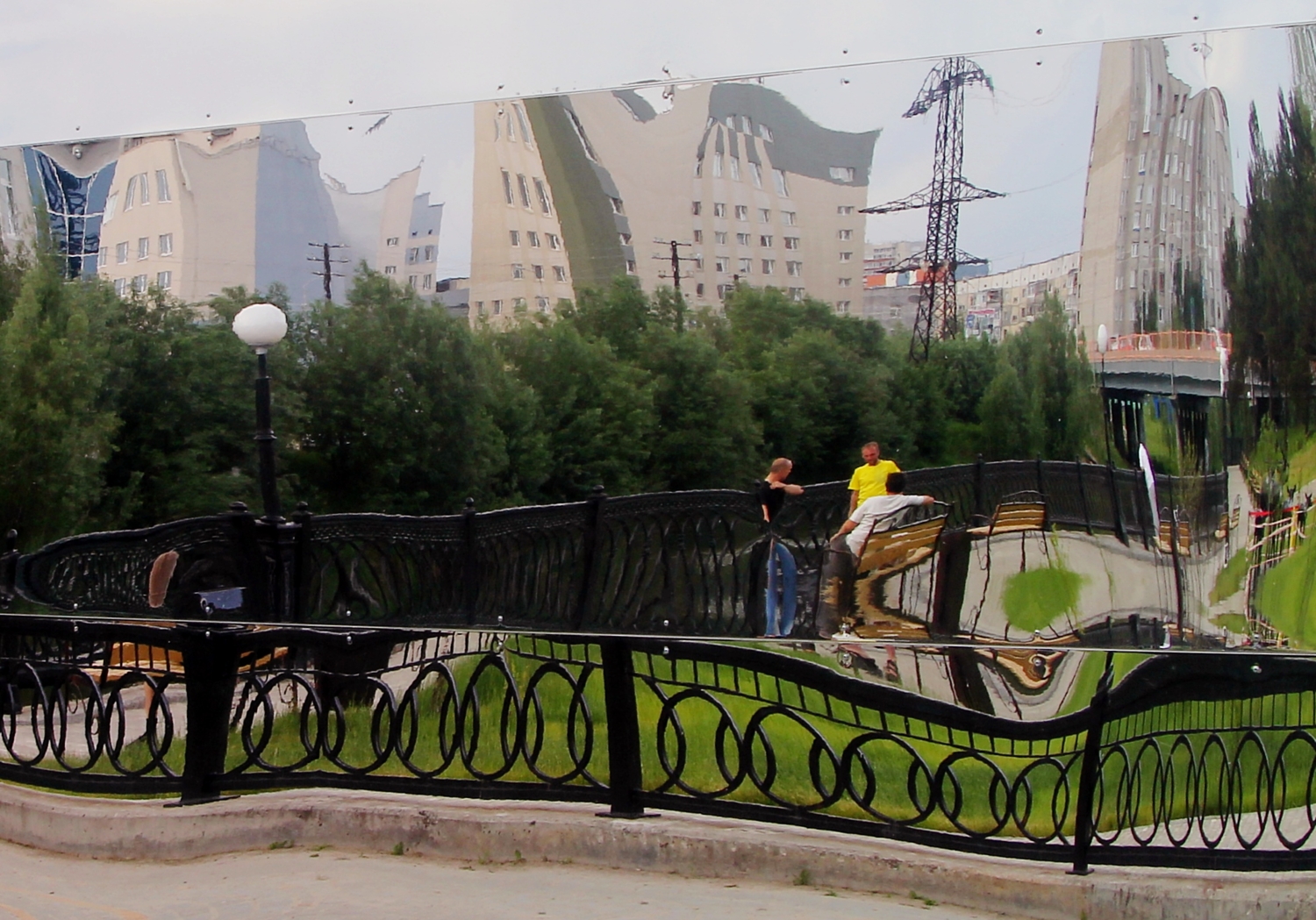 В отражении