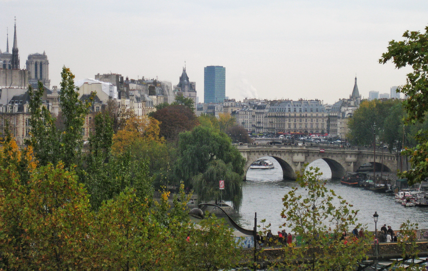 Осенний Париж. Вид на Сену