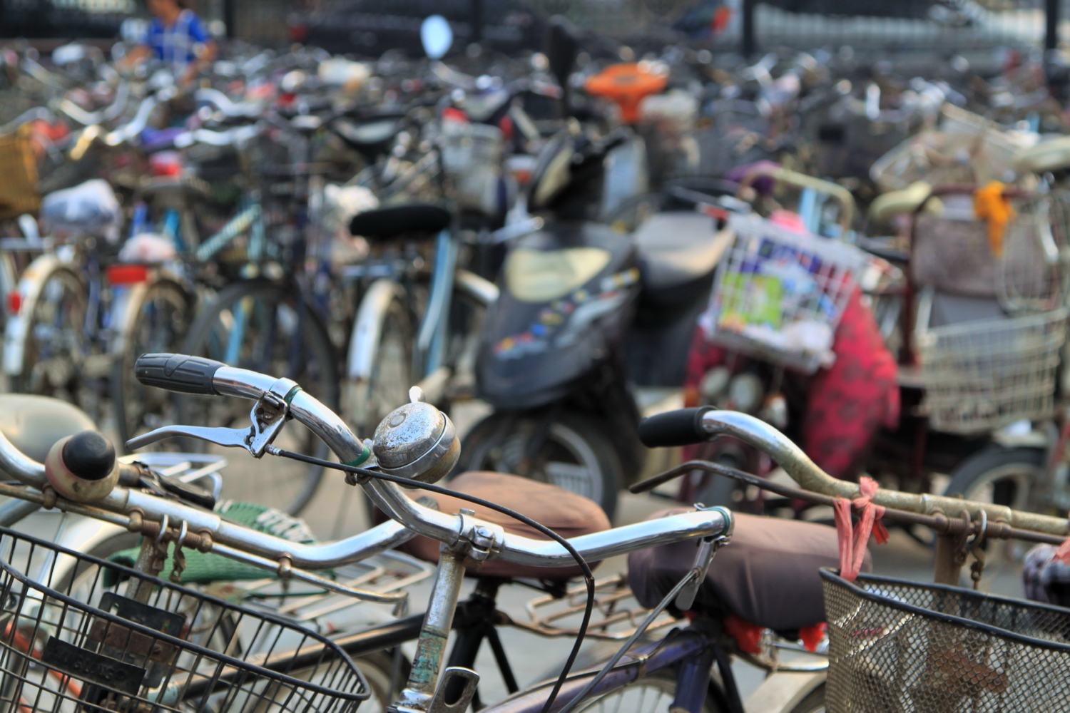 Стоянка велосипедов в Шанхае