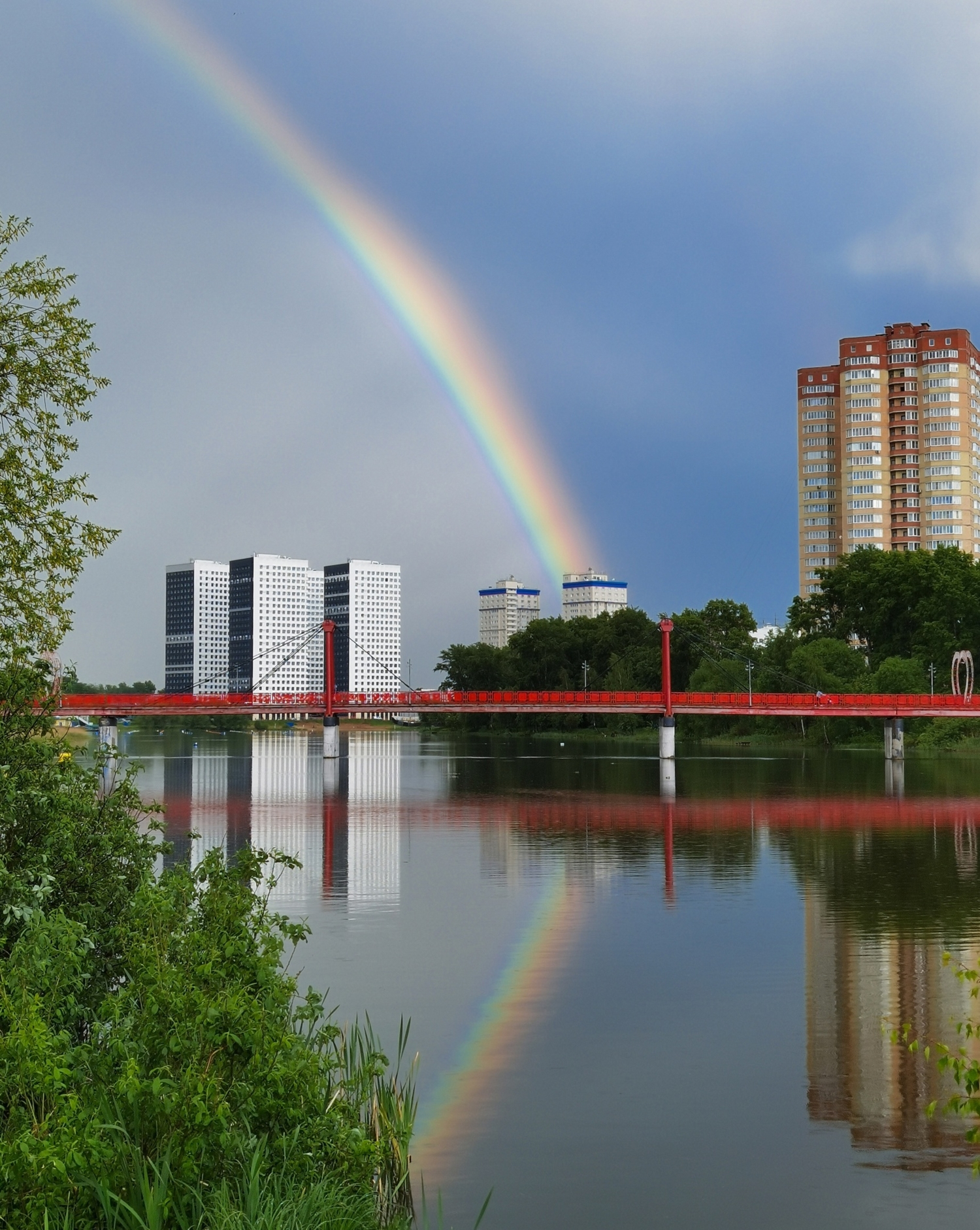 Первая летняя радуга в Пушкино