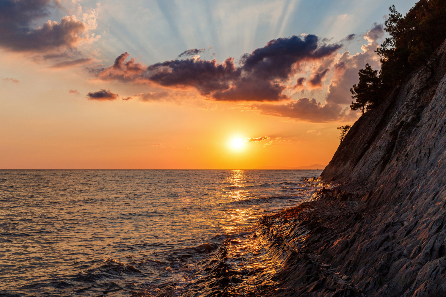 Закат на Черном море