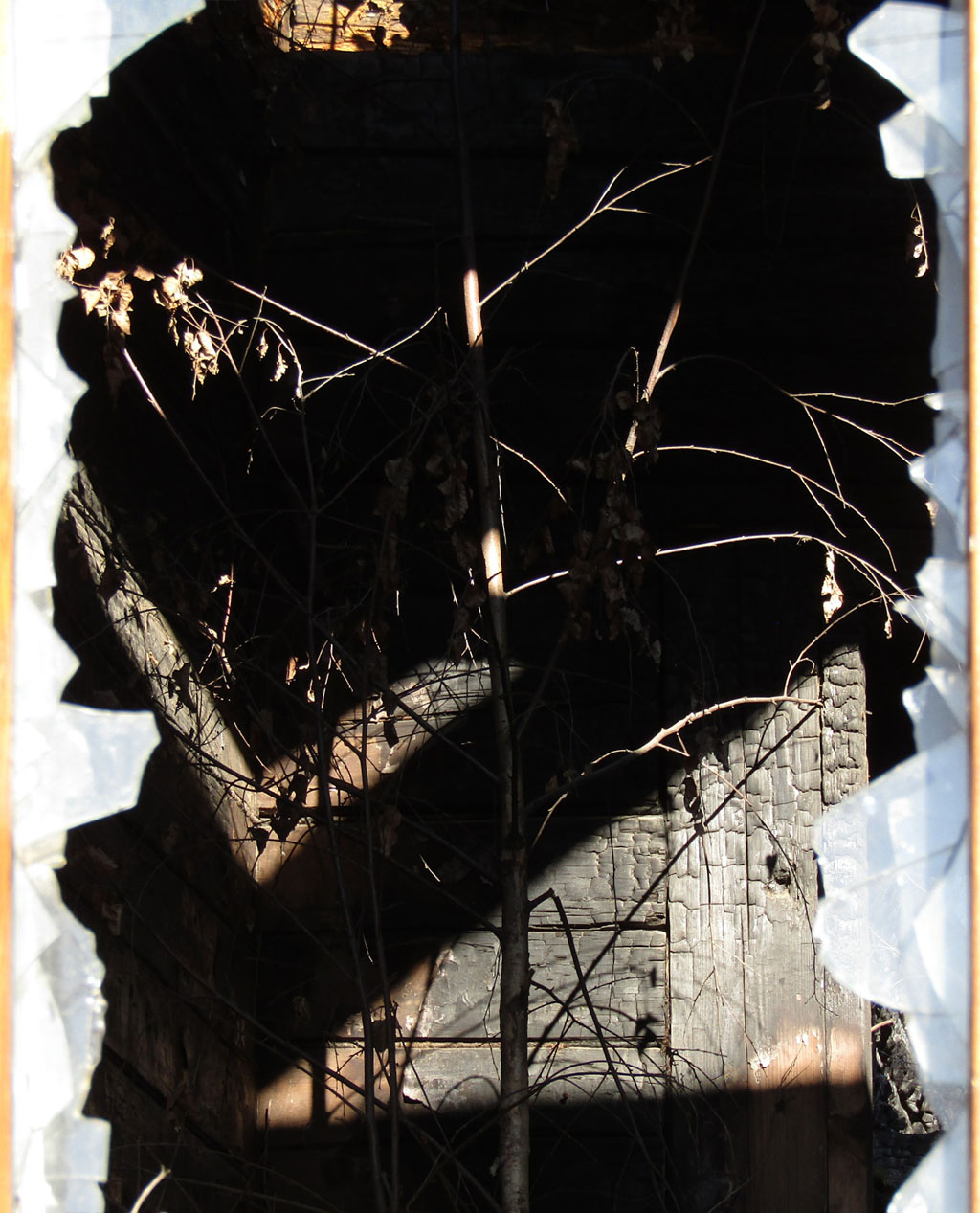 Панно в разбитом окне