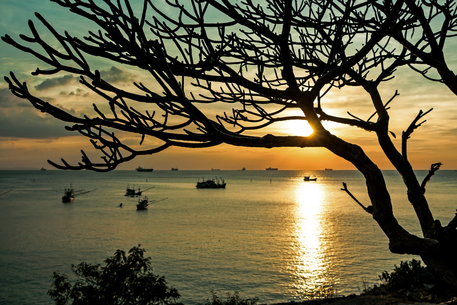 Закат на тайском острове