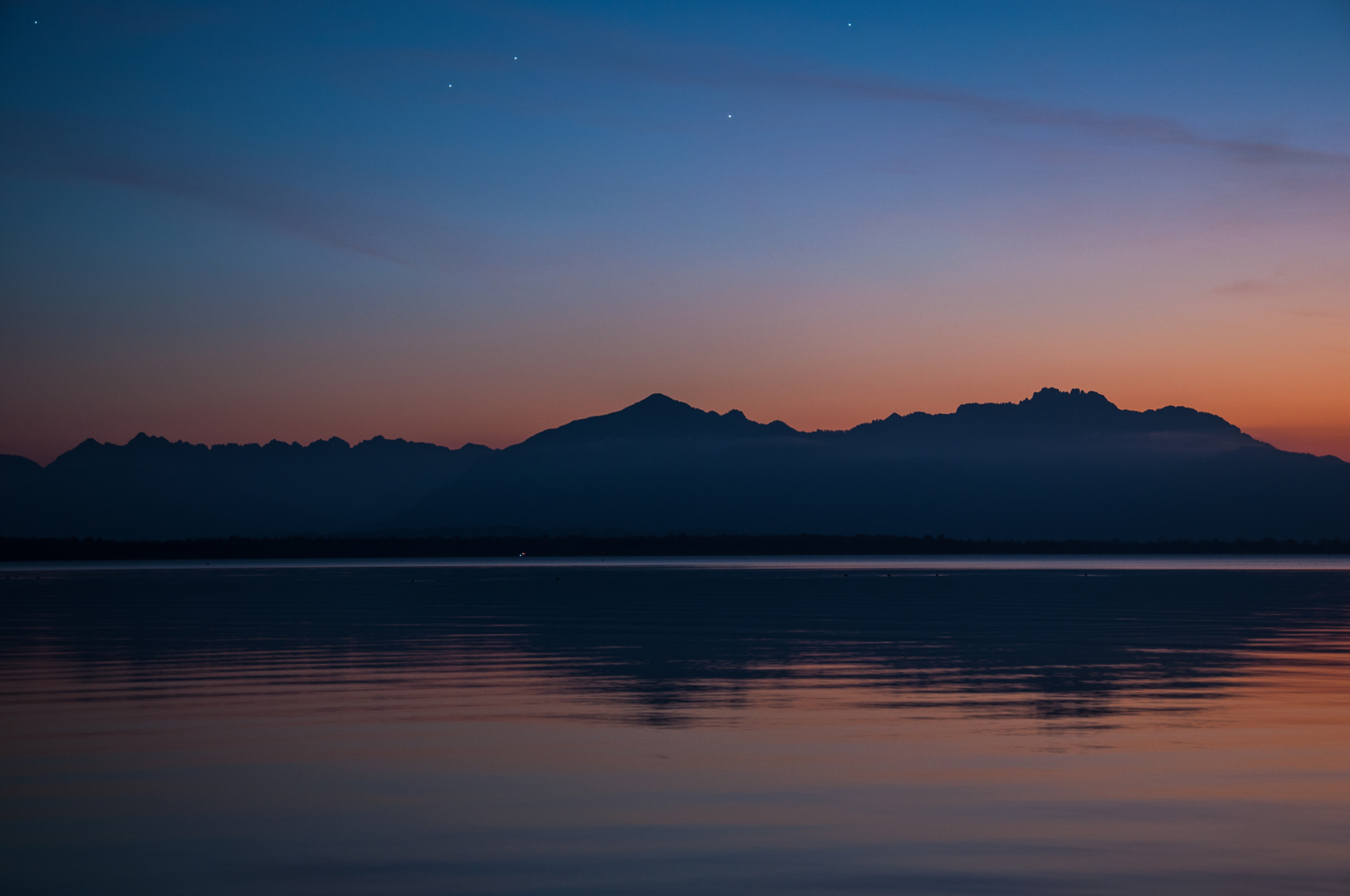 Закат и звезды