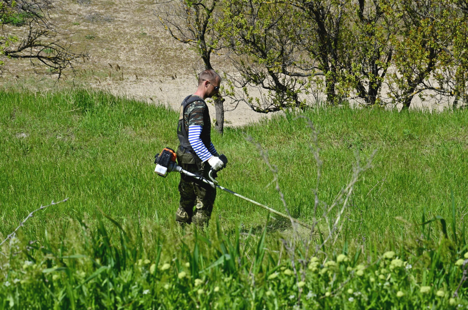 покос на склоне