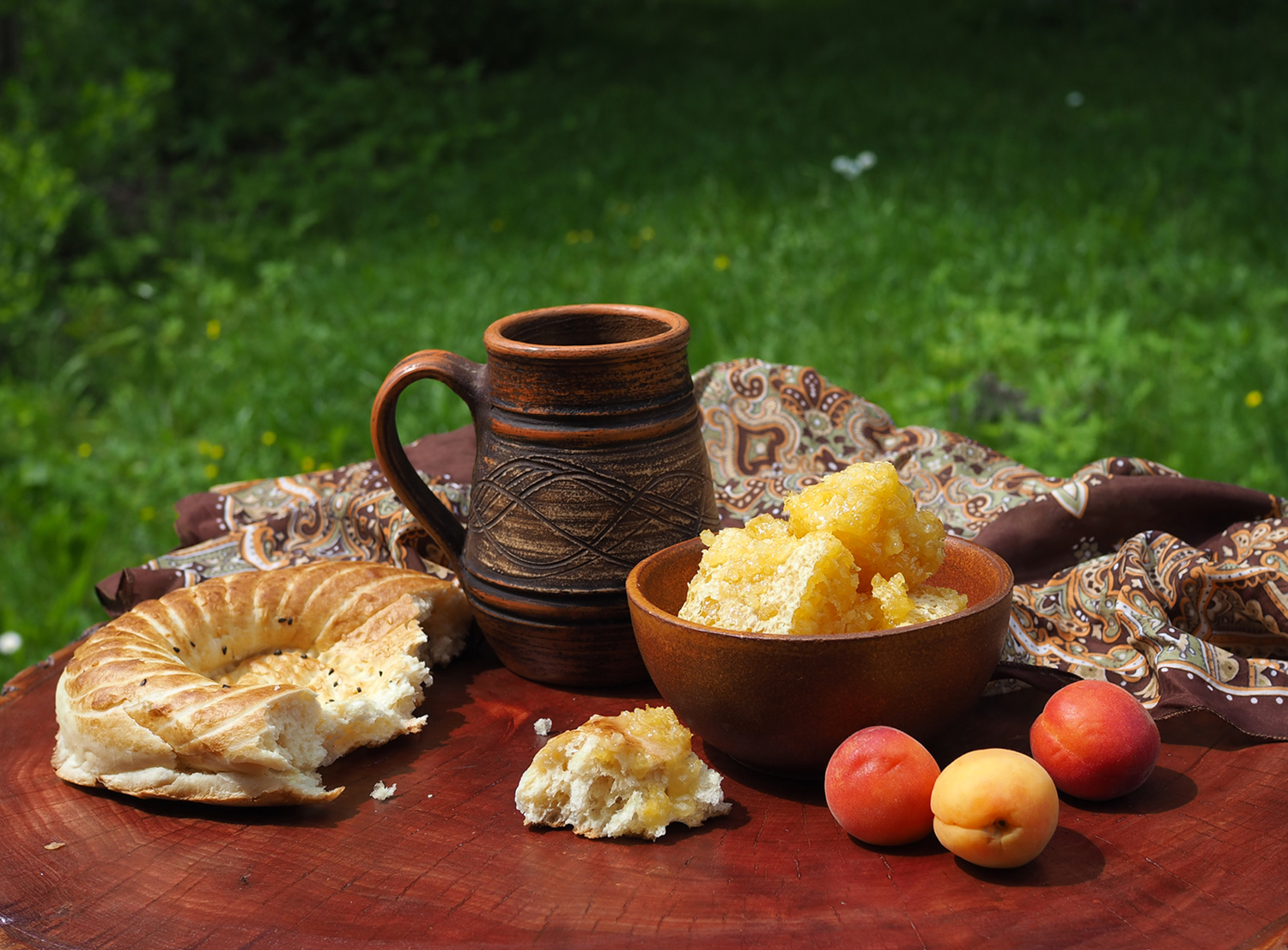 Лепёшка с мёдом